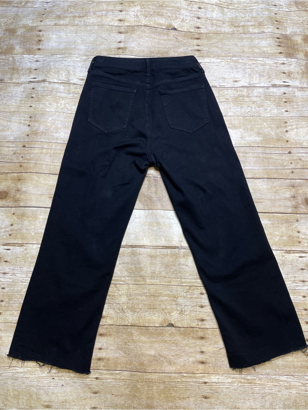 Quince Women’s Black Stretch High Raise Straight Jeans - Picture 2 of 9